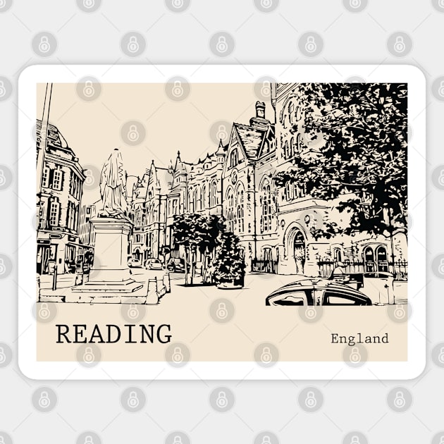Reading England Magnet by Lakeric